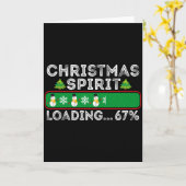 Christmas Spirit Loading 67 Six Seven Meme Funny S カード (黄色い花)