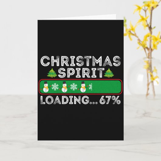 Christmas Spirit Loading 67 Six Seven Meme Funny S カード (黄色い花)