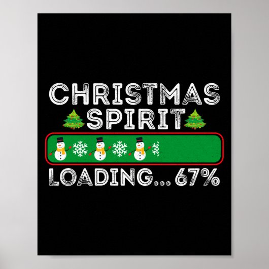 Christmas Spirit Loading 67 Six Seven Meme Funny S ポスター (正面)