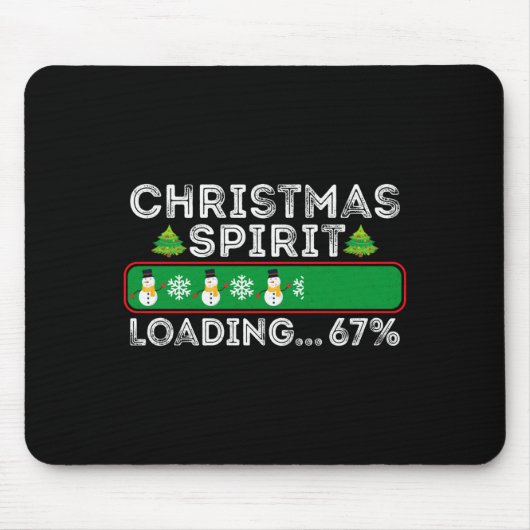 Christmas Spirit Loading 67 Six Seven Meme Funny S マウスパッド (正面)