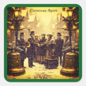CHRISTMAS SPIRIT TRADITIONAL DESIGN スクエアシール (正面)