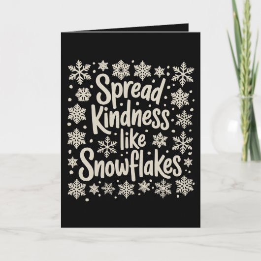 Christmas Spread Kindness Like Snowflakes Xmas シーズンカード (正面)