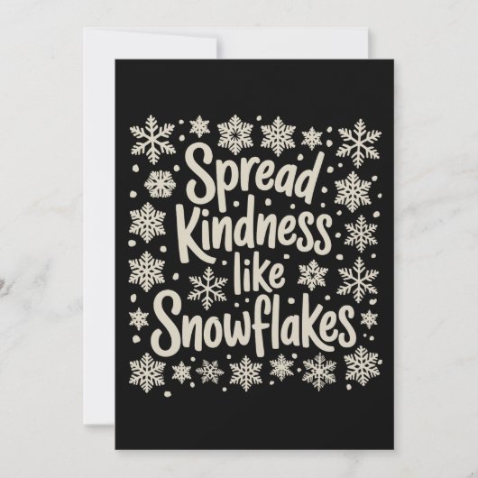 Christmas Spread Kindness Like Snowflakes Xmas シーズンカード (正面)