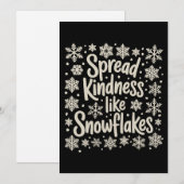 Christmas Spread Kindness Like Snowflakes Xmas シーズンカード (正面/裏面)