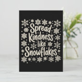 Christmas Spread Kindness Like Snowflakes Xmas シーズンカード (スタンド正面)