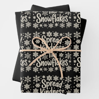 Christmas Spread Kindness Like Snowflakes Xmas ラッピングペーパーシート