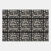 Christmas Spread Kindness Like Snowflakes Xmas ラッピングペーパーシート (正面)