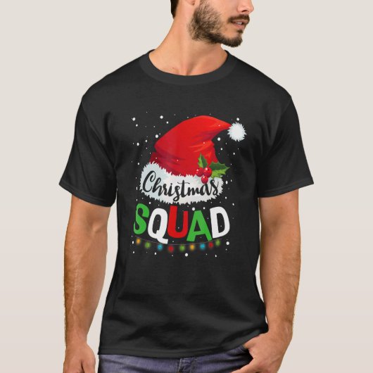 Christmas Squad Family Matching Pajamas Xmas Tシャツ (正面)