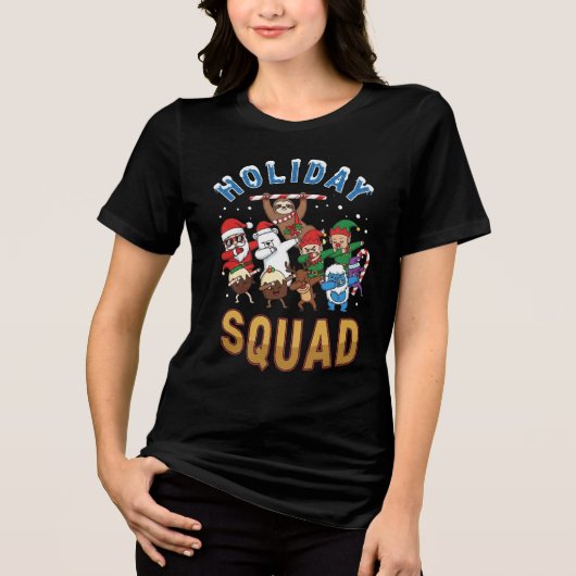 Christmas Squad | Fun Matching Holiday Team Design トライブレンドＴシャツ (正面)