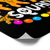 Christmas Squad Funny Xmas Gingerbread Family Matc ポスター (角)