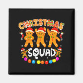 Christmas Squad Funny Xmas Gingerbread Family Matc マグネット (正面)