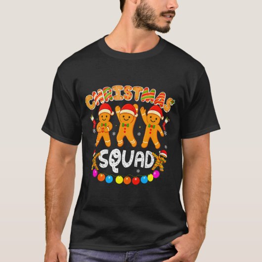 Christmas Squad Funny Xmas Gingerbread Family Matc Tシャツ (正面)