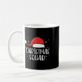 Christmas Squad Light Red Santa Hat Family Matchin コーヒーマグカップ (左)