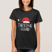 Christmas Squad Light Red Santa Hat Family Matchin Tシャツ (正面)