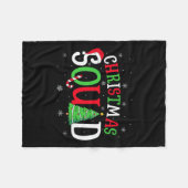 Christmas Squad Matching Family Group Santa Elf Sq フリースブランケット (正面(横))