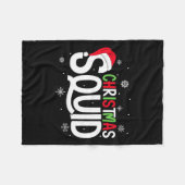Christmas Squad Matching Family Group Santa Elf Xm フリースブランケット (正面(横))