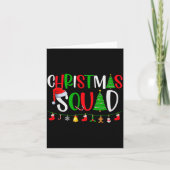 Christmas Squad Matching Family Group Xmas Decor H カード (正面)