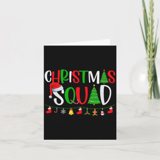 Christmas Squad Matching Family Group Xmas Decor H カード (正面)