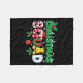 Christmas Squad Merry Xmas Family Holiday Snow Elf フリースブランケット (正面(横))