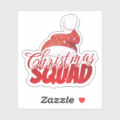 Christmas Squad Red Santa Hat Sticker シール (シート)