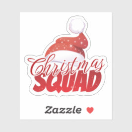 Christmas Squad Red Santa Hat Sticker シール