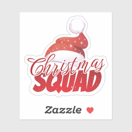 Christmas Squad Red Santa Hat Sticker シール (シート)