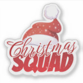 Christmas Squad Red Santa Hat Sticker シール (正面)