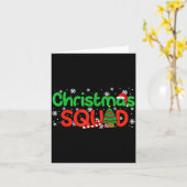 Christmas Squad Santa Dabbing Elf Family Matching  カード (黄色い花)