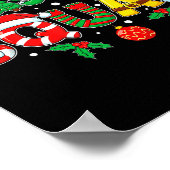 Christmas Squad Santa Dabbing Elf Family Matching  ポスター (角)