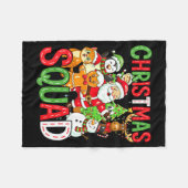 Christmas Squad Santa Family Matching Xmas  フリースブランケット (正面(横))