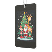 Christmas Squad Santa Giraffe Elf Dabbing Matching カーエアーフレッシュナー (左)