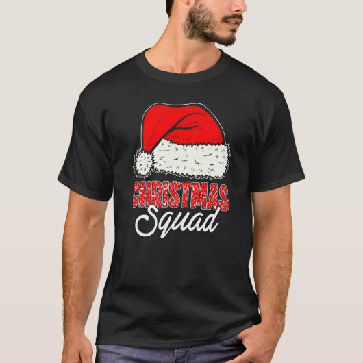Christmas Squad Santa Hat  Matching Family Christm Tシャツ (正面)