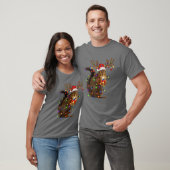 Christmas Squirrel Lights Squirrel Reindeer Funny Tシャツ (ユニセックス)