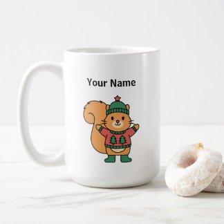 Christmas Squirrel Mug コーヒーマグカップ
