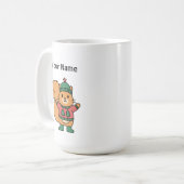 Christmas Squirrel Mug コーヒーマグカップ (正面左)