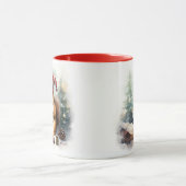 Christmas Squirrel reading マグカップ (中央)