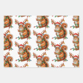 Christmas Squirrel Xmas Lights Cute Holiday Season ラッピングペーパーシート (正面)