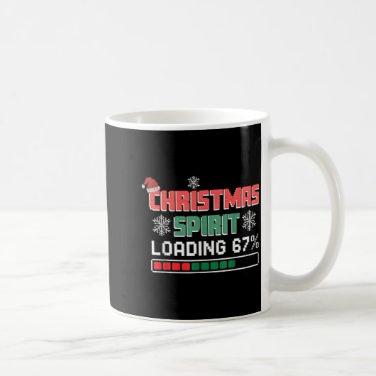 Christmas Srit Loading 67% Funny Six Seven 6 7 Chr コーヒーマグカップ (右)