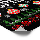 Christmas Srit Matching Funny Couples Ugly Sweater ポスター (角)
