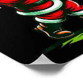 Christmas Srts, Santa Plays Golf Xmas Women Men &a ポスター (角)