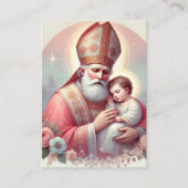 Christmas St. Nicholas. Baby Jesus Feast Day 名刺 (正面)