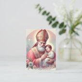 Christmas St. Nicholas. Baby Jesus Feast Day 名刺 (スタンド正面)