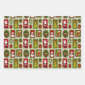 Christmas Stamps Gift Wrap Sheets  ラッピングペーパーシート (正面2)