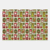 Christmas Stamps Gift Wrap Sheets  ラッピングペーパーシート (正面)