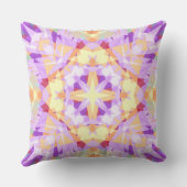 Christmas Star Festive Purple Gold Yellow クッション (裏面)