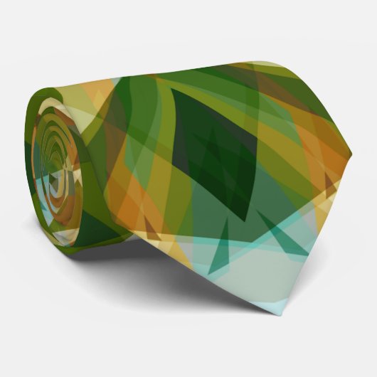 Christmas Star Winter Green Fall Brown Gold Yellow ネクタイ (ロール)