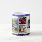 Christmas Starry Night Doodles 6 Photo Family Gift コーヒーマグカップ (中央)