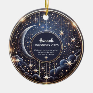 Christmas Stars Personalized  Ornament  セラミックオーナメント