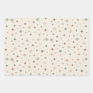 Christmas Stars & Sparkles Pattern			 ラッピングペーパーシート