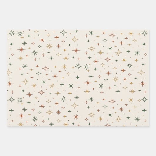 Christmas Stars & Sparkles Pattern			 ラッピングペーパーシート (正面)